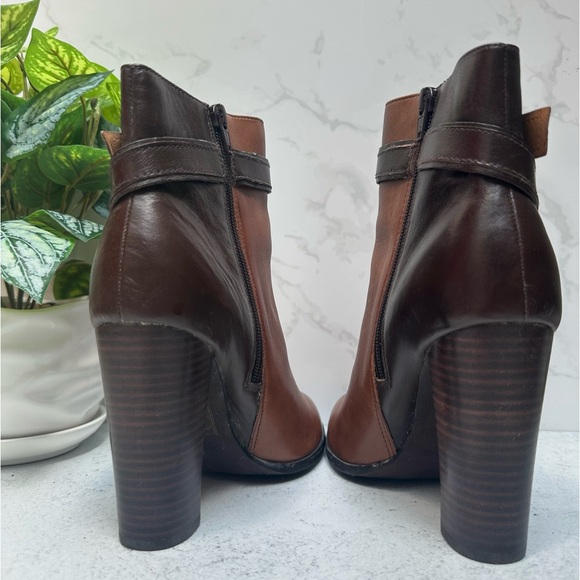ALDO Brown ankle leather booties 8.5 - Picture 3 of 5
